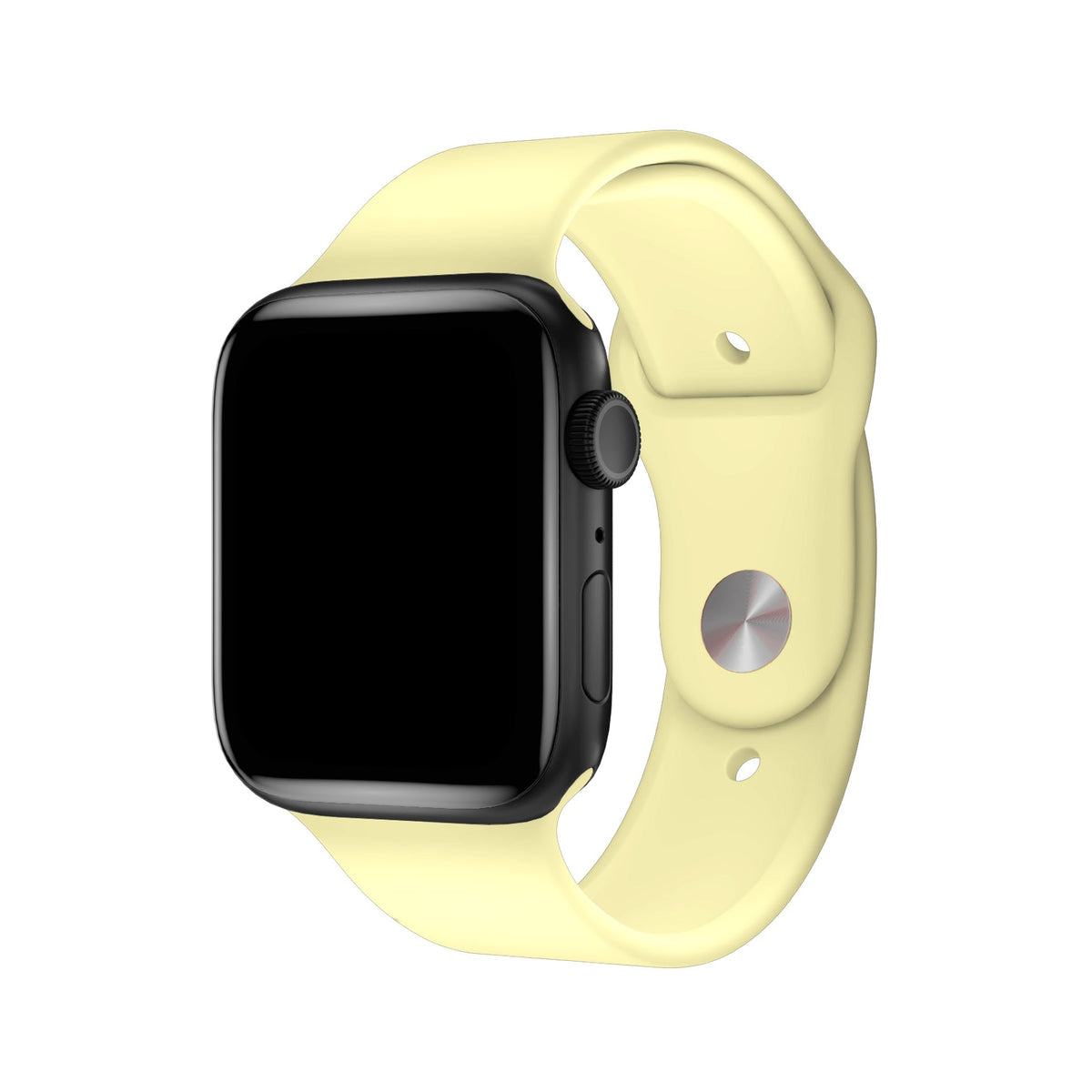 Apple Watch Uyumlu Silikon Spor Kordon Kozmik Sarı  bikordon