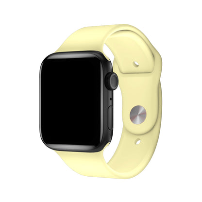 Apple Watch Uyumlu Silikon Spor Kordon Kozmik Sarı  bikordon