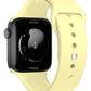 Apple Watch Uyumlu Silikon Spor Kordon Kozmik Sarı  bikordon