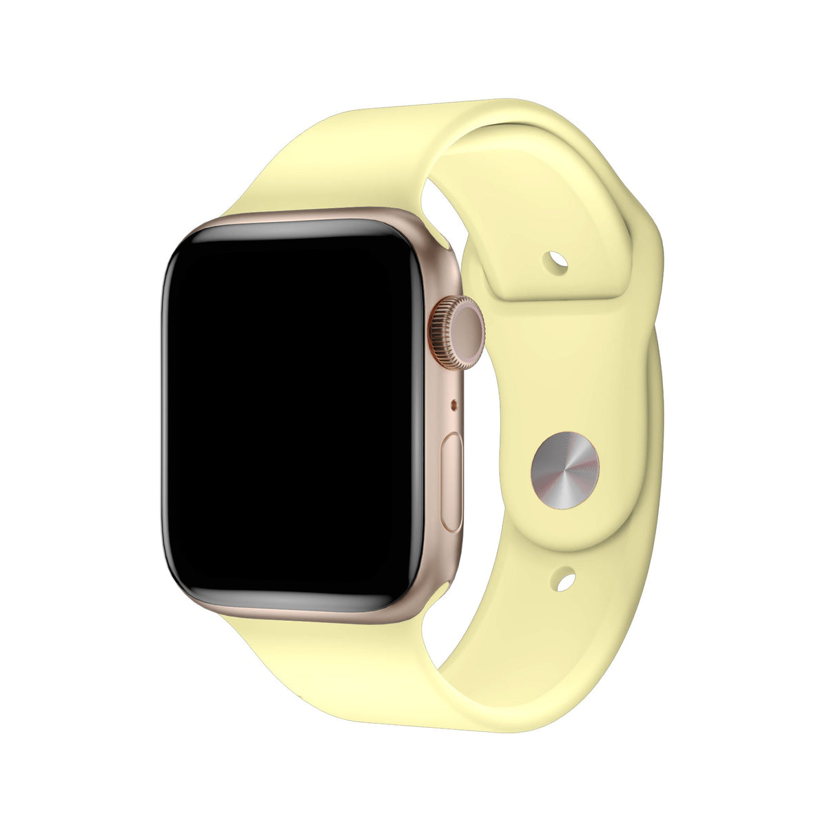 Apple Watch Uyumlu Silikon Spor Kordon Kozmik Sarı  bikordon