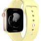 Apple Watch Uyumlu Silikon Spor Kordon Kozmik Sarı  bikordon