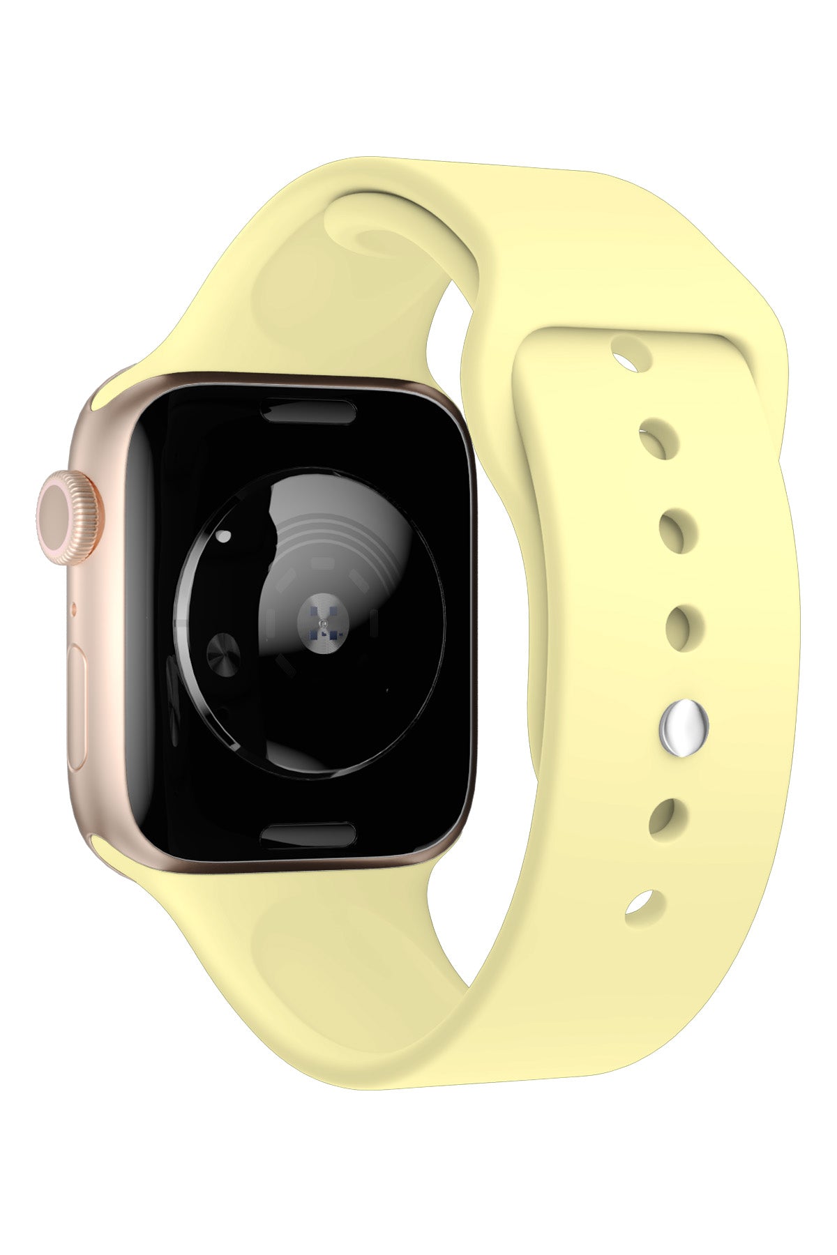 Apple Watch Uyumlu Silikon Spor Kordon Kozmik Sarı  bikordon
