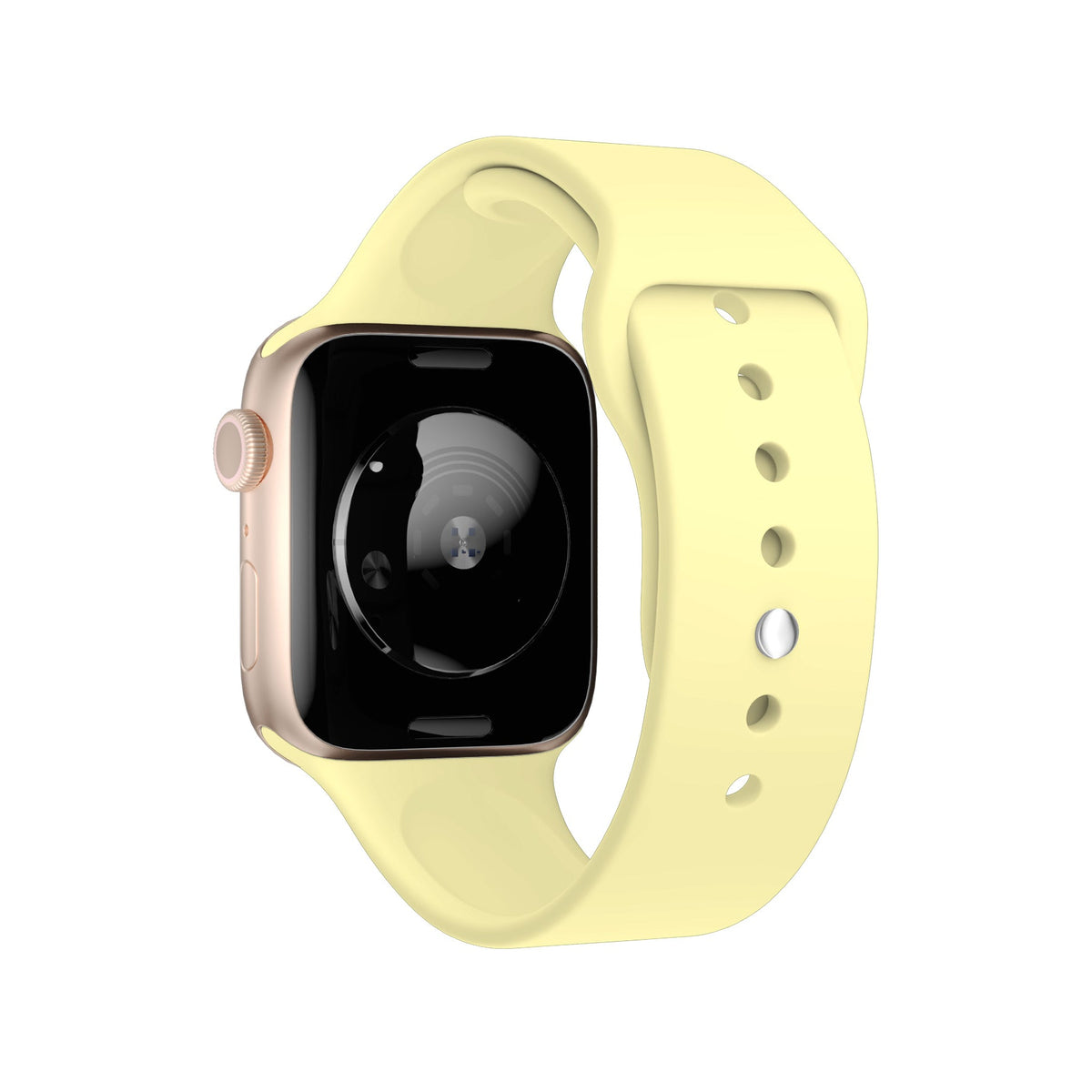 Apple Watch Uyumlu Silikon Spor Kordon Kozmik Sarı  bikordon
