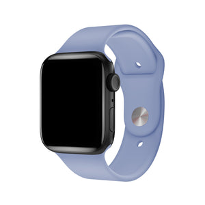 Apple Watch Uyumlu Silikon Spor Kordon Kristal Mavi  bikordon