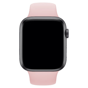 Apple Watch Uyumlu Silikon Spor Kordon Kum Pembe  bikordon