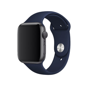 Apple Watch Uyumlu Silikon Spor Kordon Lacivert  bikordon