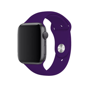 Apple Watch Uyumlu Silikon Spor Kordon Mor  bikordon