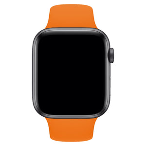 Apple Watch Uyumlu Silikon Spor Kordon Pastel Turuncu  bikordon