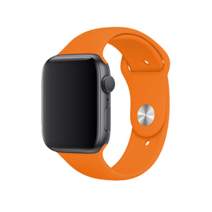 Apple Watch Uyumlu Silikon Spor Kordon Pastel Turuncu  bikordon