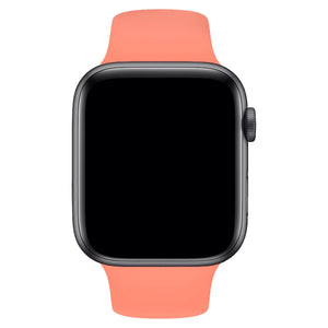 Apple Watch Uyumlu Silikon Spor Kordon Pudra Turuncu  bikordon