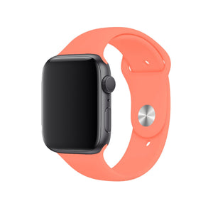 Apple Watch Uyumlu Silikon Spor Kordon Pudra Turuncu  bikordon