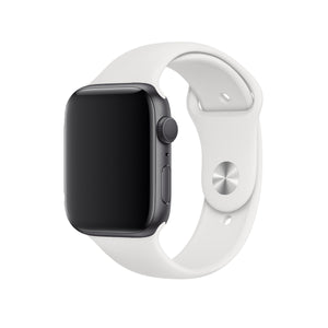 Apple Watch Uyumlu Silikon Spor Kordon Beyaz  bikordon
