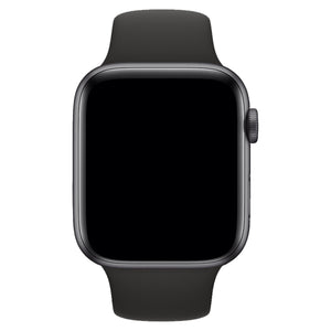 Apple Watch Uyumlu Silikon Spor Kordon Siyah  bikordon