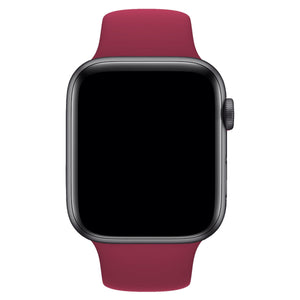 Apple Watch Uyumlu Silikon Spor Kordon Vişne  bikordon