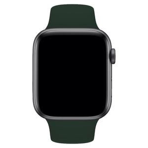 Apple Watch Uyumlu Silikon Spor Kordon Koyu Yeşil  bikordon