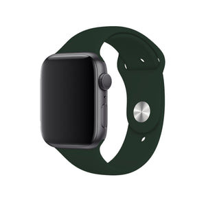 Apple Watch Uyumlu Silikon Spor Kordon Koyu Yeşil  bikordon