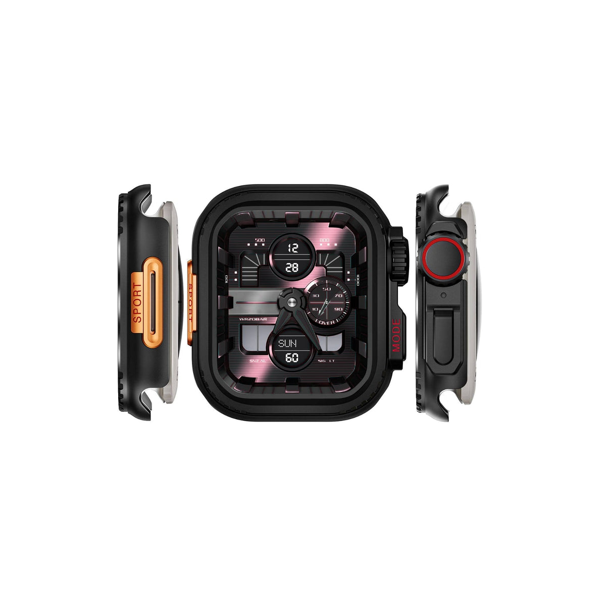 Apple Watch Ultra Dönüştürücü Bumper Kasa Koruyucu Siyah  bikordon