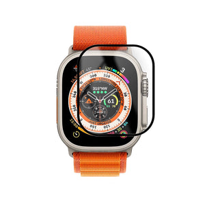 Apple Watch Ultra Uyumlu Ekran Koruyucu Full Yapışkanlı 49mm bikordon