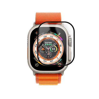 Apple Watch Ultra Uyumlu Ekran Koruyucu Full Yapışkanlı 49mm bikordon