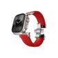 Apple Watch / Ultra Uyumlu AquaLink Kordon Heat Gümüş Toka bikordon