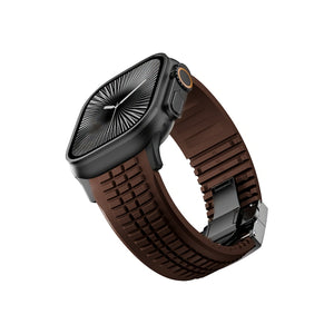 Apple Watch / Ultra Uyumlu AquaLink Kordon Mocha Siyah Toka bikordon