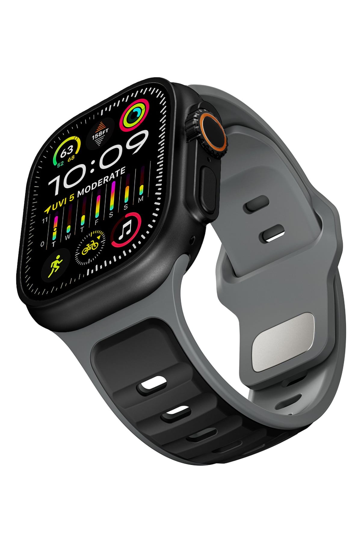 Apple Watch Ultra Uyumlu Dualflex Kordon Ashcore bikordon