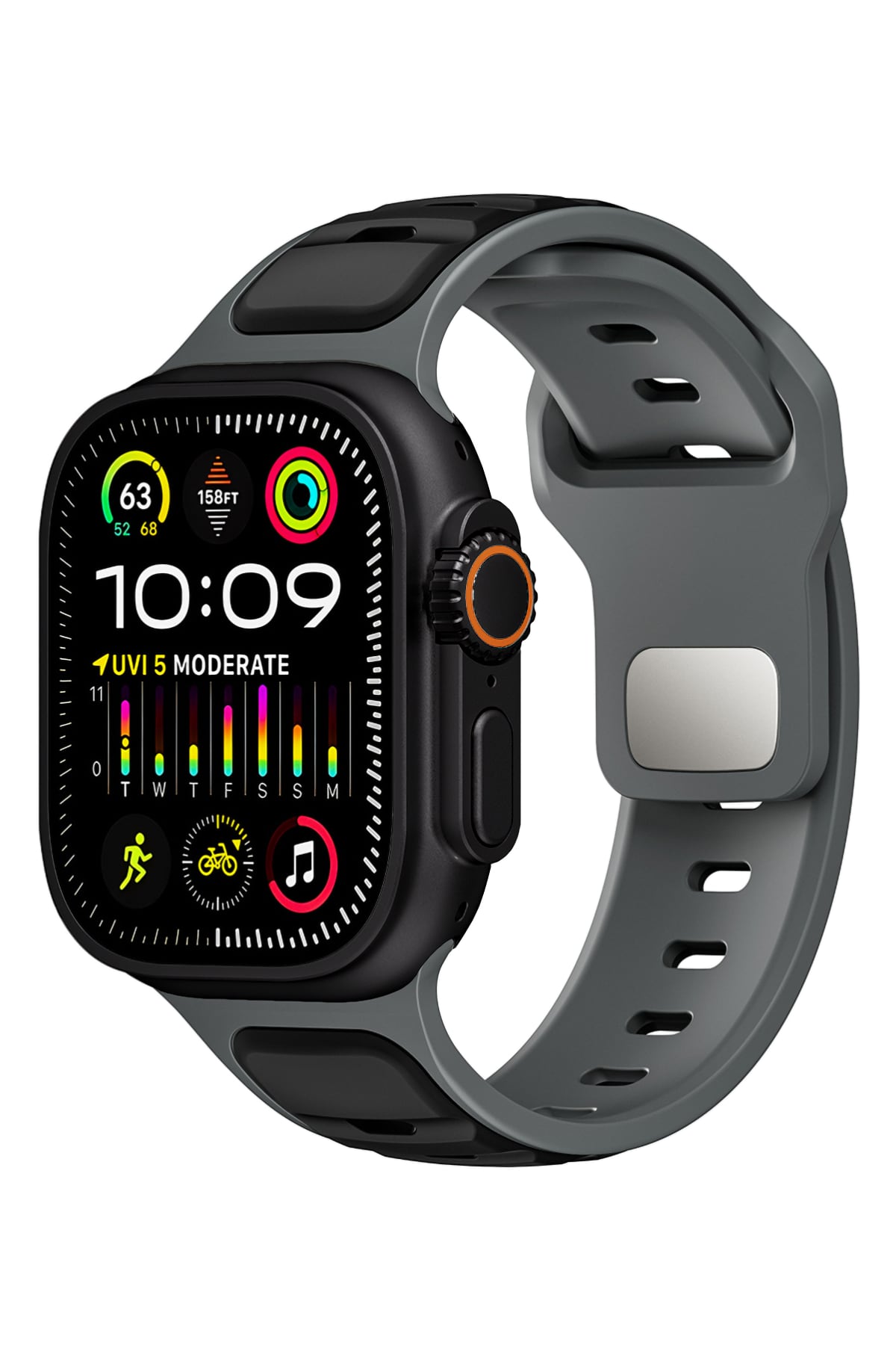 Apple Watch Ultra Uyumlu Dualflex Kordon Ashcore bikordon