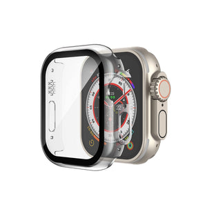 Apple Watch Ultra Uyumlu Ekran Koruyucu Kasa Şeffaf 49mm bikordon