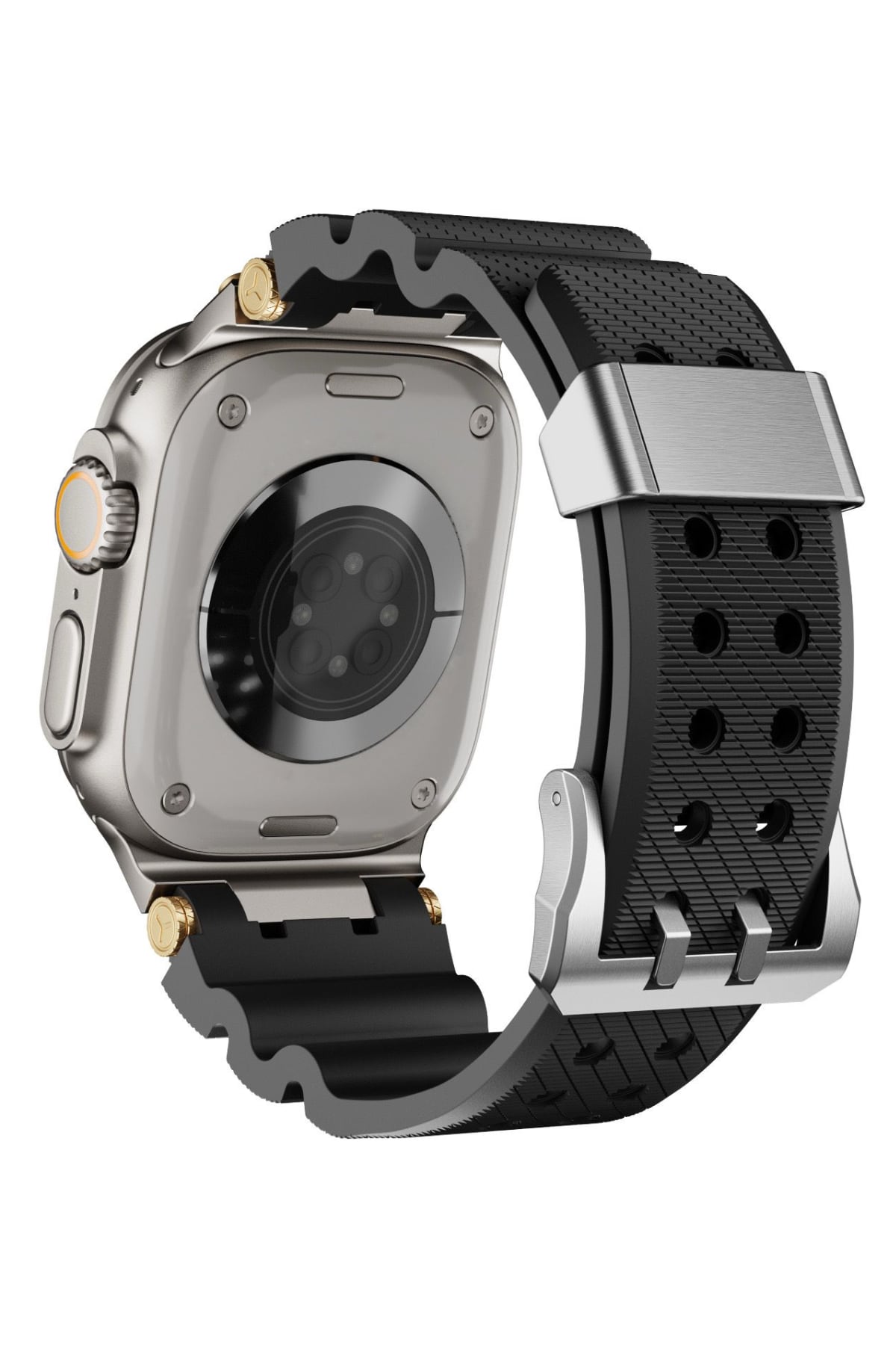 Apple Watch Ultra Uyumlu Gripline Kordon Blackout bikordon