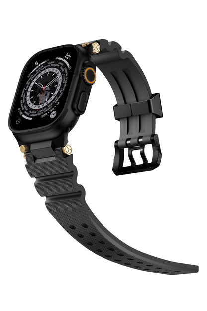 Apple Watch Ultra Uyumlu Gripline Kordon Blackout Siyah Toka bikordon