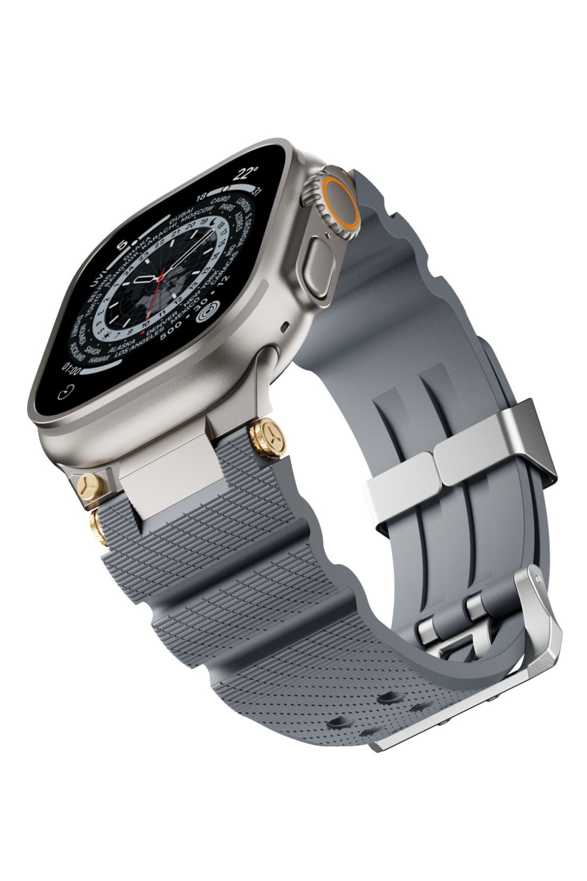 Apple Watch Ultra Uyumlu Gripline Kordon Monogrey bikordon