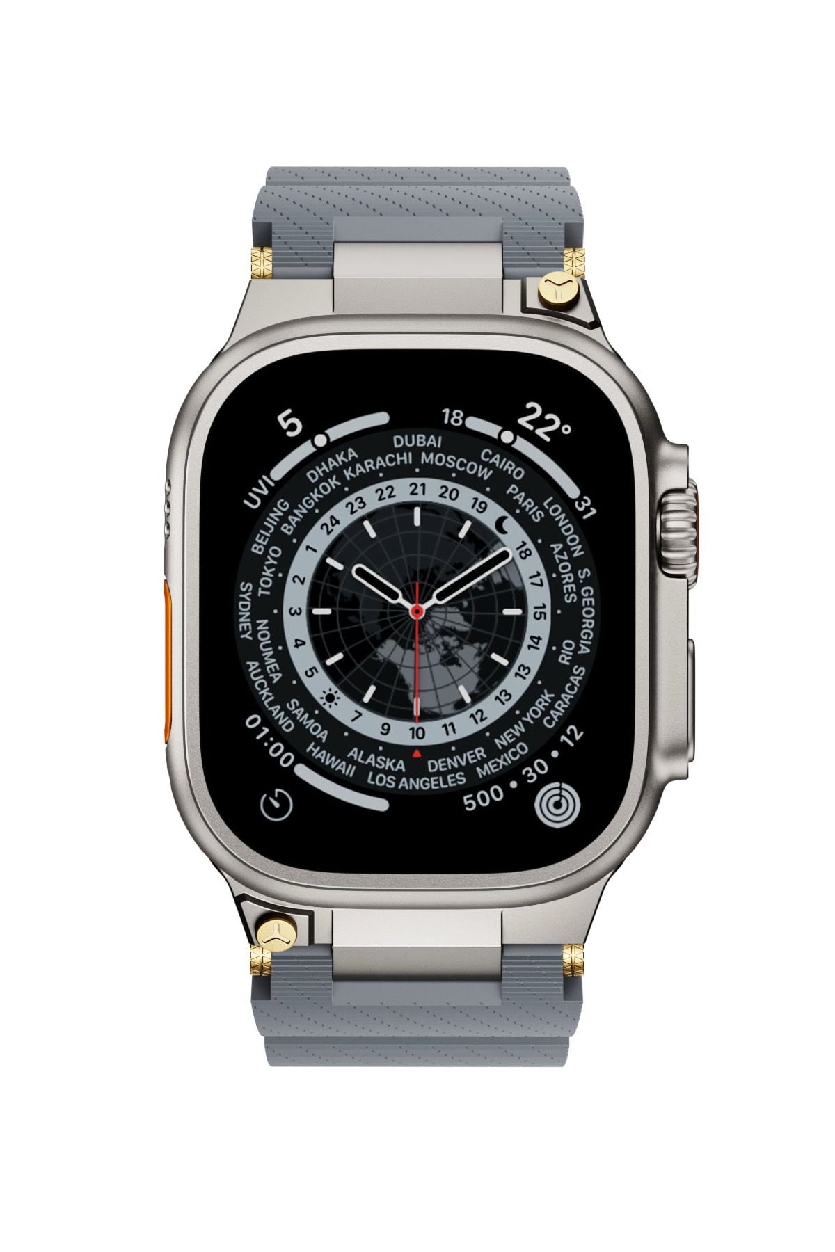 Apple Watch Ultra Uyumlu Gripline Kordon Monogrey bikordon