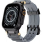 Apple Watch Ultra Uyumlu Gripline Kordon Monogrey Siyah Toka bikordon