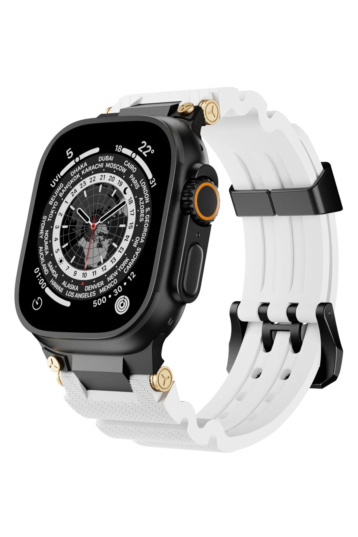 Apple Watch Ultra Uyumlu Gripline Kordon Nimbus Siyah Toka bikordon