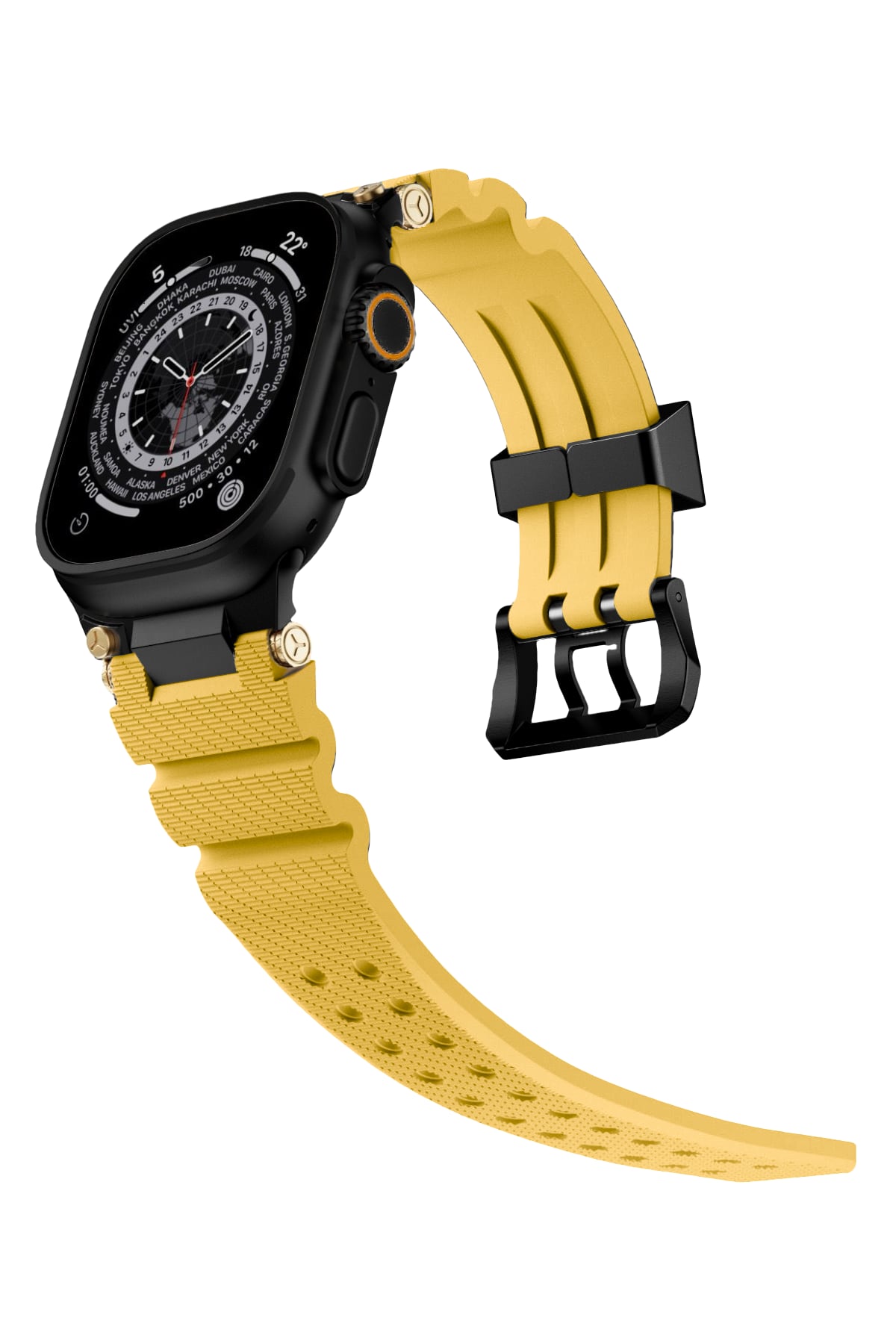 Apple Watch Ultra Uyumlu Gripline Kordon Solarix Siyah Toka bikordon