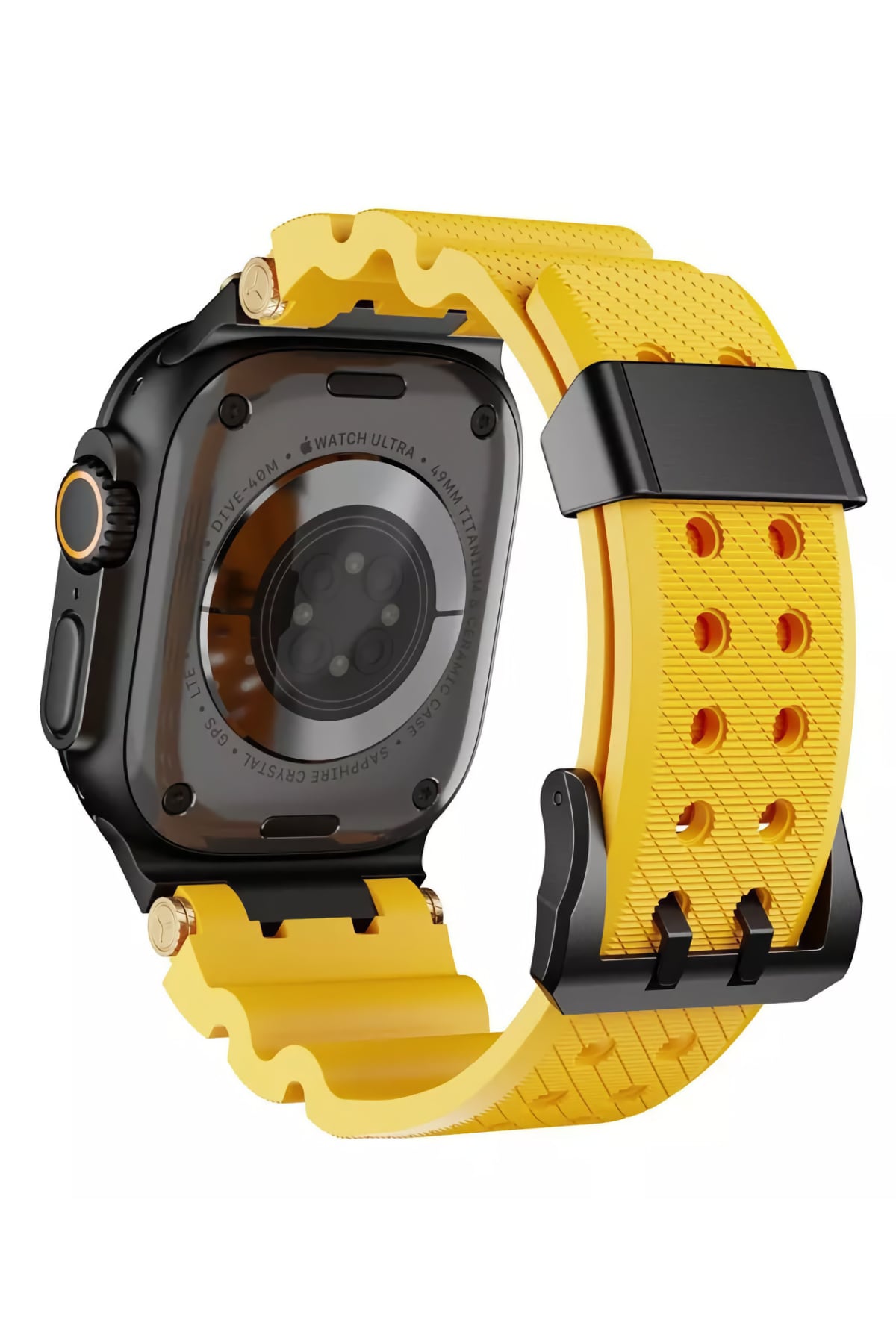 Apple Watch Ultra Uyumlu Gripline Kordon Solarix Siyah Toka bikordon