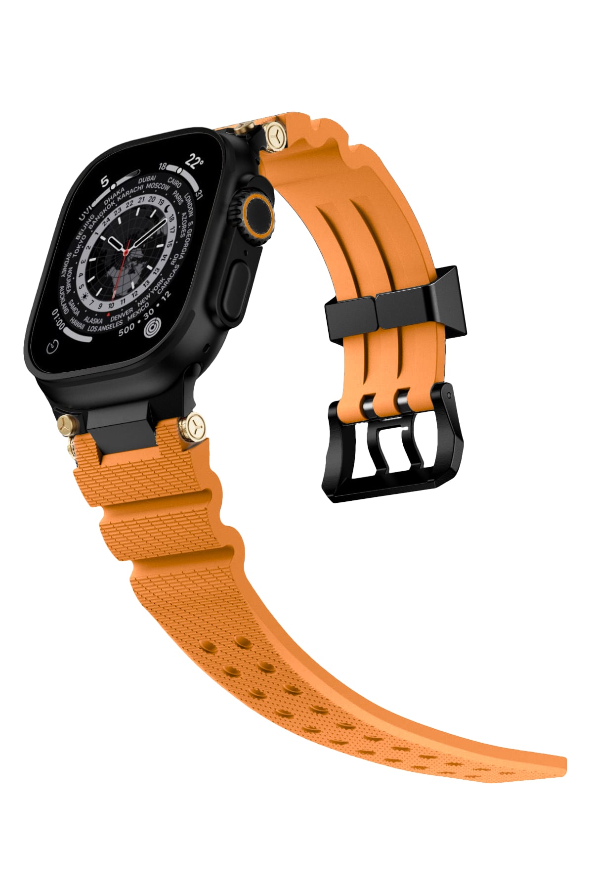 Apple Watch Ultra Uyumlu Gripline Kordon Torchlight Siyah Tokalı bikordon