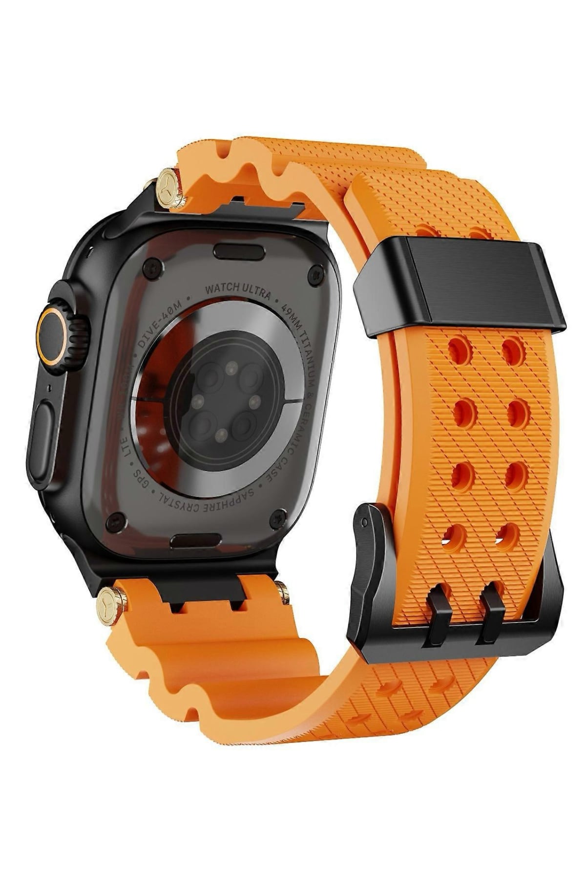 Apple Watch Ultra Uyumlu Gripline Kordon Torchlight Siyah Tokalı bikordon