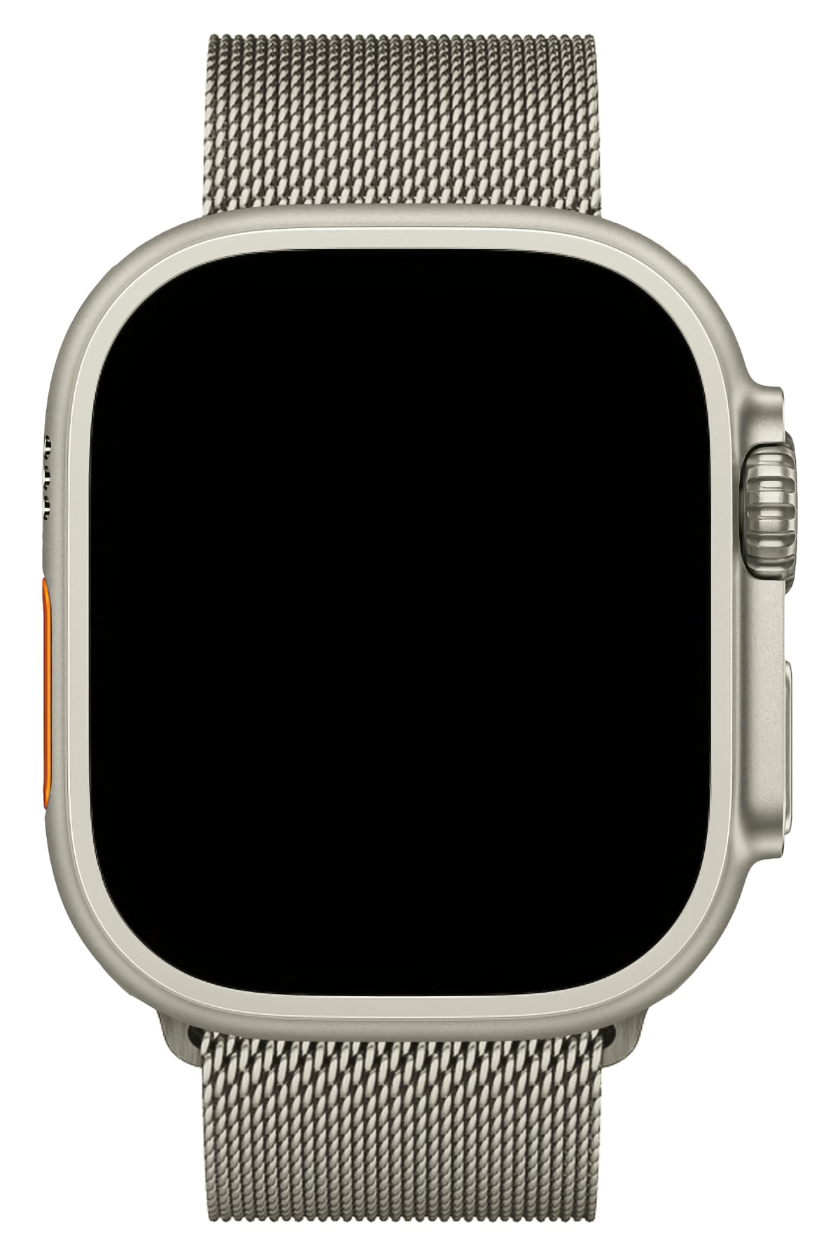 Apple Watch Ultra Uyumlu İnce Örgü Milano Loop Titanyum  bikordon