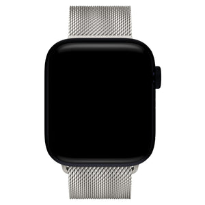 Apple Watch Ultra Uyumlu İnce Örgü Milano Loop Titanyum  bikordon