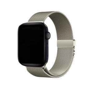Apple Watch Ultra Uyumlu İnce Örgü Milano Loop Titanyum  bikordon