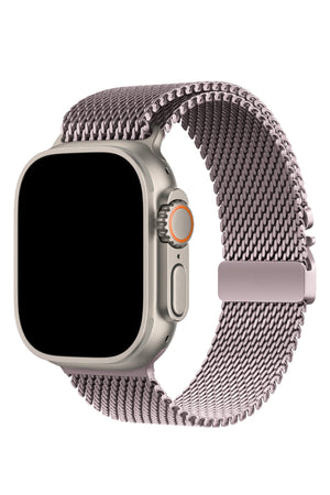 Apple Watch Ultra Uyumlu Kalın Örgü Milano Loop Lilac  bikordon