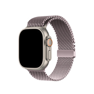 Apple Watch Ultra Uyumlu Kalın Örgü Milano Loop Lilac  bikordon
