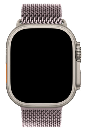 Apple Watch Ultra Uyumlu Kalın Örgü Milano Loop Lilac  bikordon