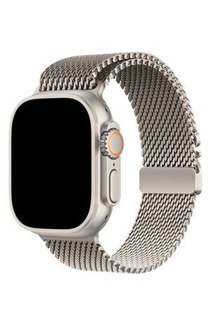 Apple Watch Ultra Uyumlu Kalın Örgü Milano Loop Starlight  bikordon