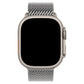 Apple Watch Ultra Uyumlu Kalın Örgü Milano Loop Gümüş Gri  bikordon