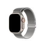 Apple Watch Ultra Uyumlu Kalın Örgü Milano Loop Gümüş Gri  bikordon