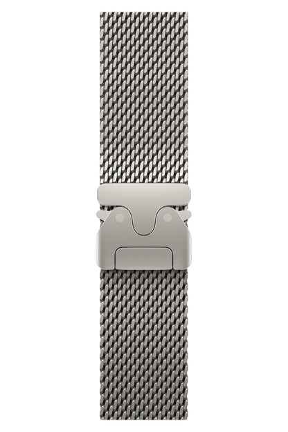 Apple Watch Ultra Uyumlu Kalın Örgü Milano Loop Natürel  bikordon