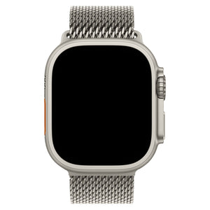 Apple Watch Ultra Uyumlu Kalın Örgü Milano Loop Natürel  bikordon