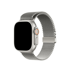 Apple Watch Ultra Uyumlu Kalın Örgü Milano Loop Natürel  bikordon